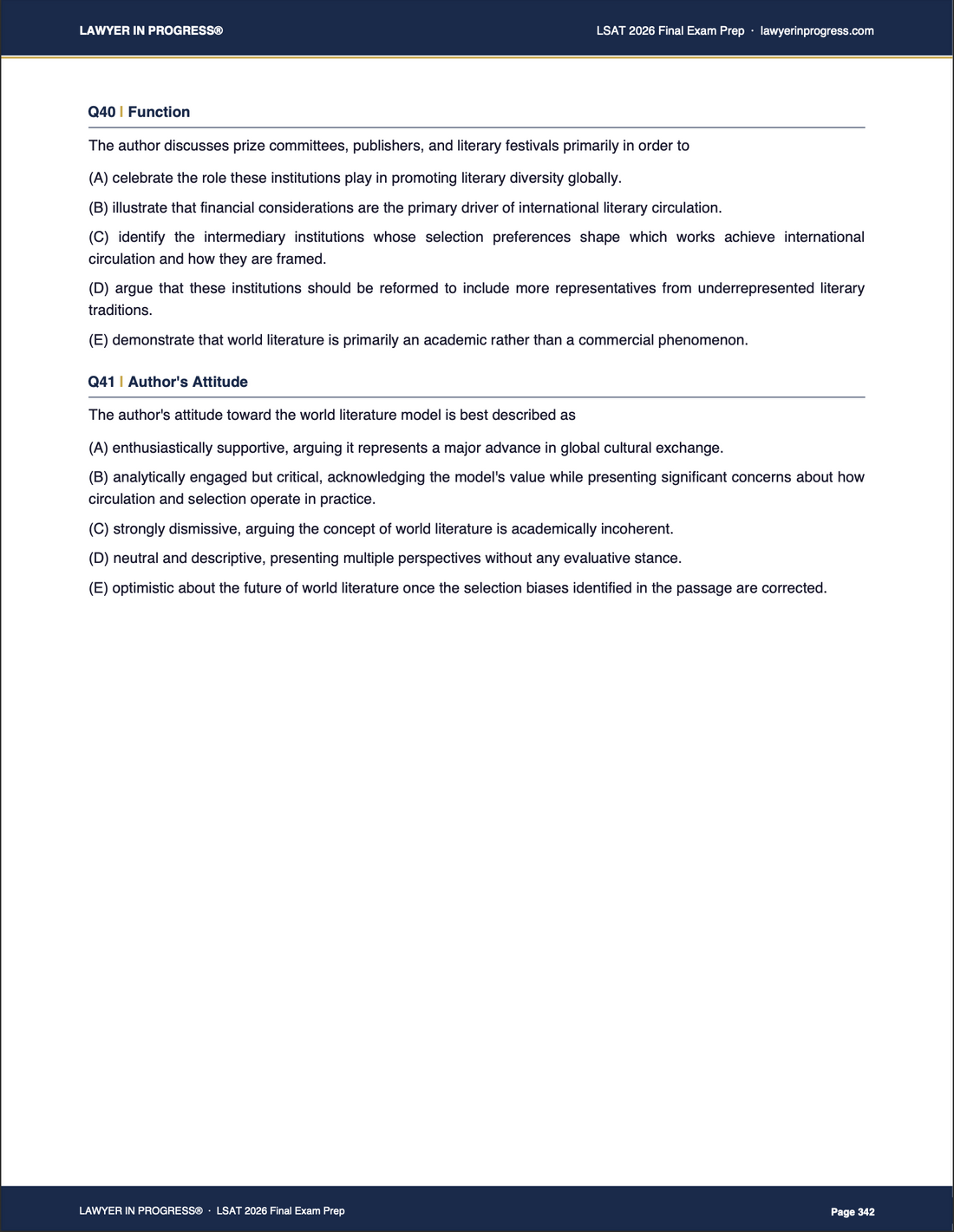 Practice questions